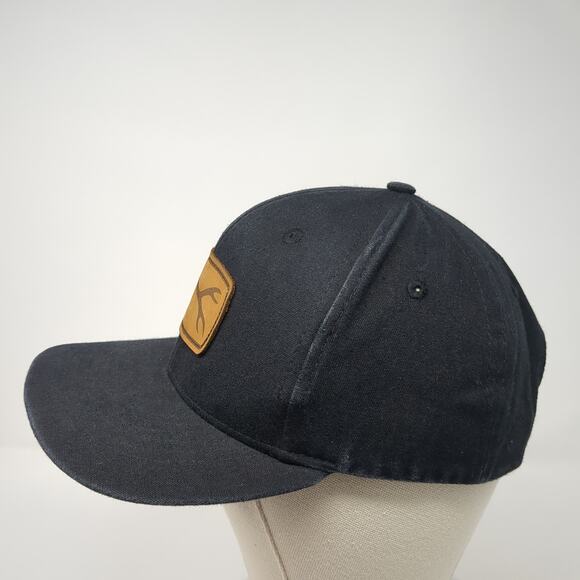 Arcadian Outfitters Snapback Cap Black One Size Adjustable Vented Holes 6 Panel - Picture 3 of 9